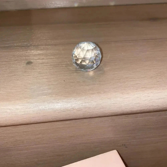 SMALL SWAROVSKI CRYSTAL ROUND FACETED SPARKLY PAPERWEIGHT COLLECTIBLE - Picture 5 of 7